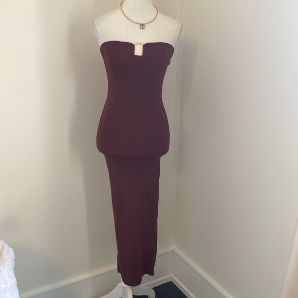NWT ZARA STRAPLESS MIDI DRESS - Picture 1 of 3